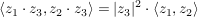 $ \langle z_1\cdot{}z_3,z_2\cdot{}z_3\rangle=|z_3|^2\cdot{}\langle z_1,z_2\rangle $