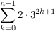 $ \sum_{k=0}^{n-1}2\cdot{}3^{2k+1} $