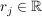 $ r_j\in\IR $