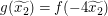 $ g(\widetilde{x_2})=f(-4\widetilde{x_2}) $